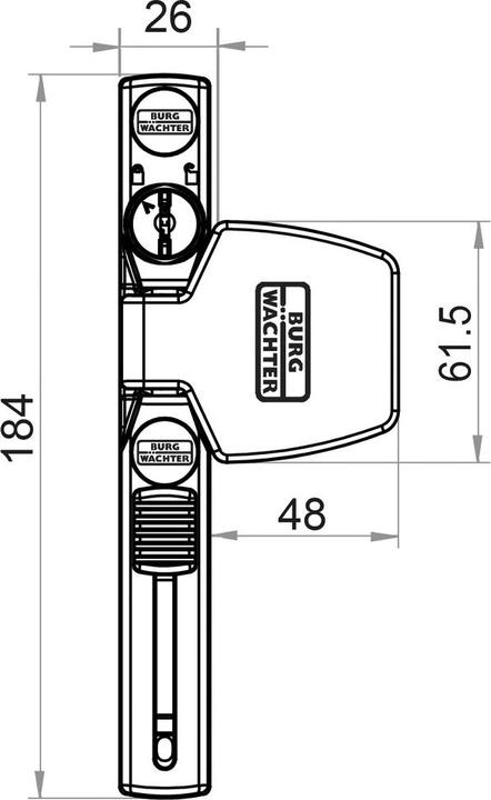 Produktbild Burg Wächter Fenstersicherung Winsafe WS 33 F1 GL W