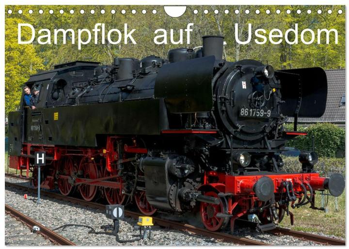Immagine prodotto Dampflok auf Usedom (Wandkalender 2025 DIN A4 quer), Monatskalender (A4)