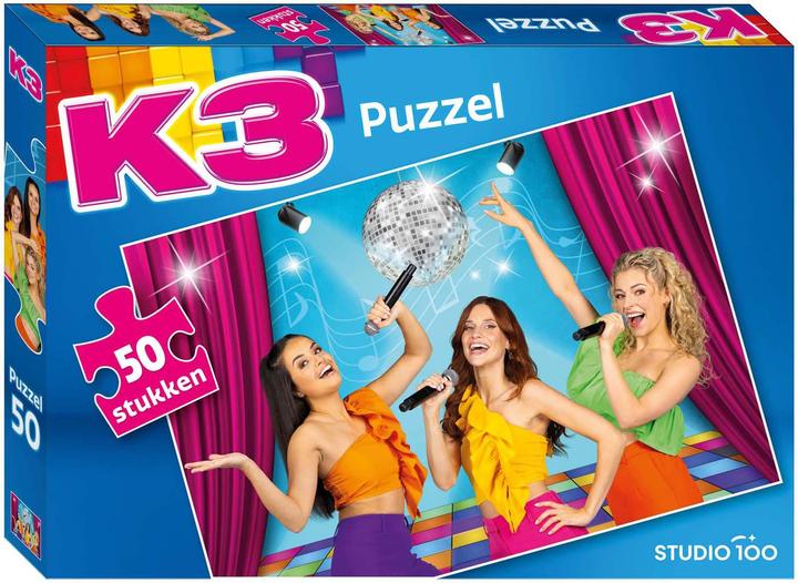 Productafbeelding K3 Puzzel Alle kleuren, 50 stukjes. (50 onderdelen)