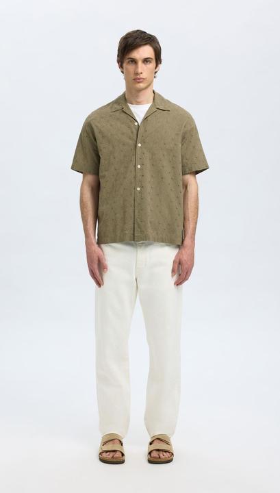 Image du produit Selected Homme Broderie Anglaise Chemise à manches courtes (XL)