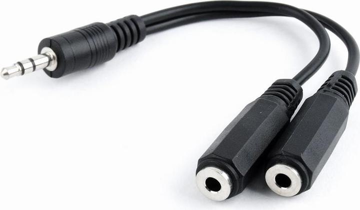 Produktbild Gembird CCA-415-0.1M Audio-Kabel 0,1 m 3.5mm 2 x 3.5mm Schwarz (0.10 m, 3.5mm Klinke (AUX))