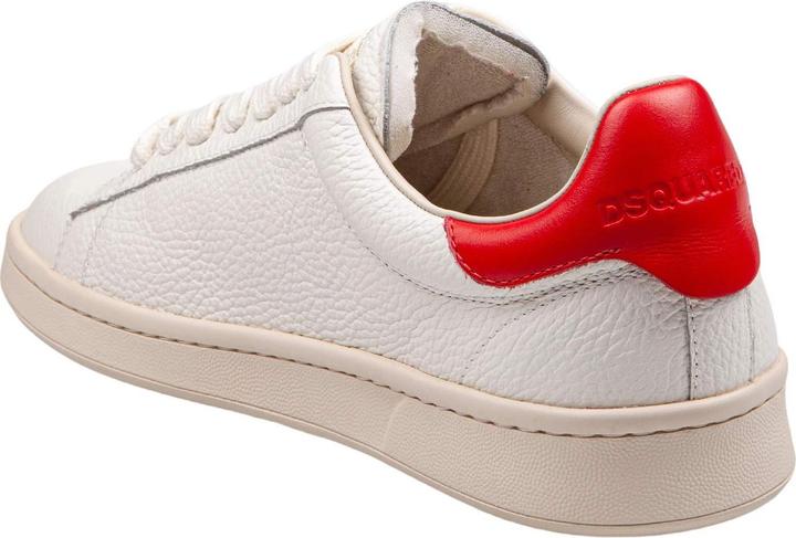 Produktbild Dsquared2 boxer sneakers in leather white and red color (42)