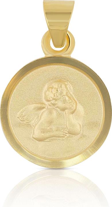 Produktbild Muau Pendant medal angel yellow gold 750, 10mm (750/18K Gelbgold)