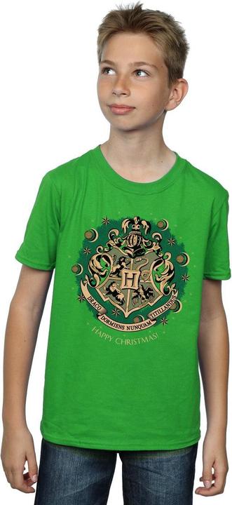 Actual product image Boys Wreath Cotton Christmas T-Shirt (152, 158)