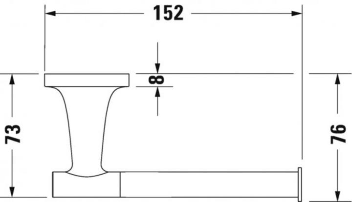 Produktbild Duravit Starck T Papierrollenhalter, seitlich, 009937