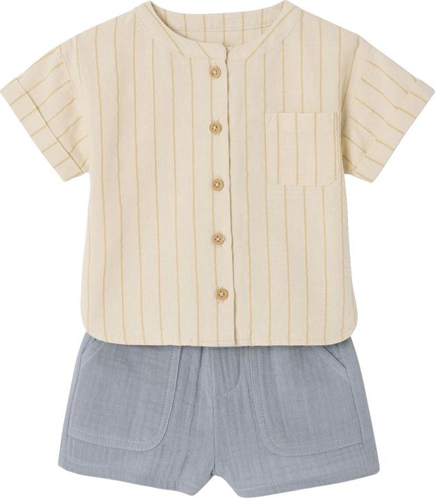 Produktbild Vertbaudet Baby-Set: Hemd in Leinenoptik & Shorts (74)