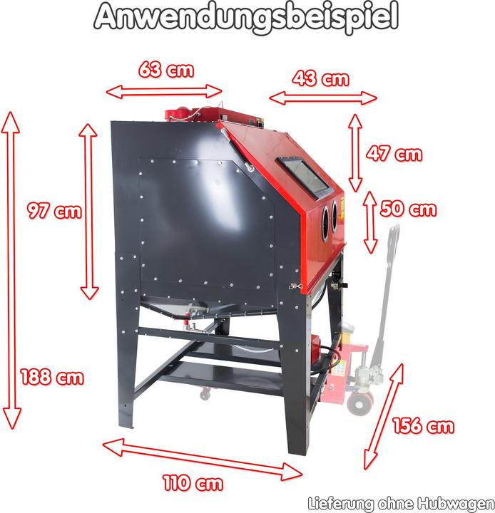 Immagine prodotto Dema Cabina di sabbiatura SK 1200l XXL Profi (5.50 bar, 400 l)