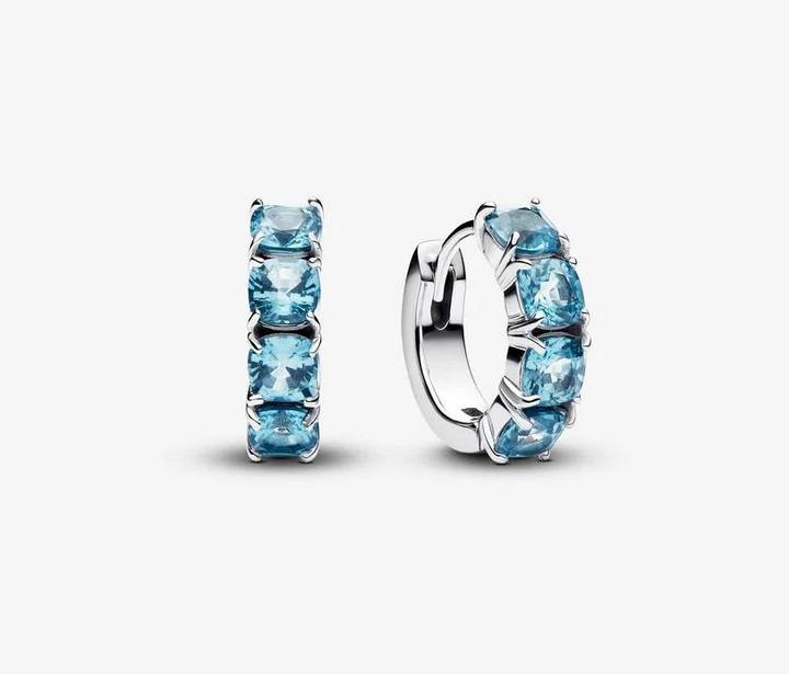 Image du produit Pandora Boucles d'oreilles créoles bleu clair (Argent 925)