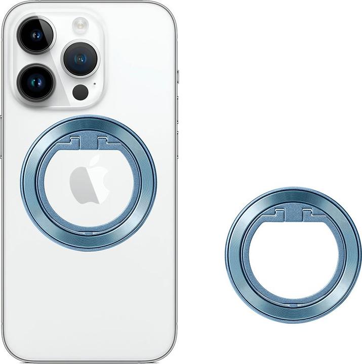 Immagine prodotto Techsuit - MagSafe Phone Ring (MPR2) - Round Shape, Aluminium Alloy - Blue