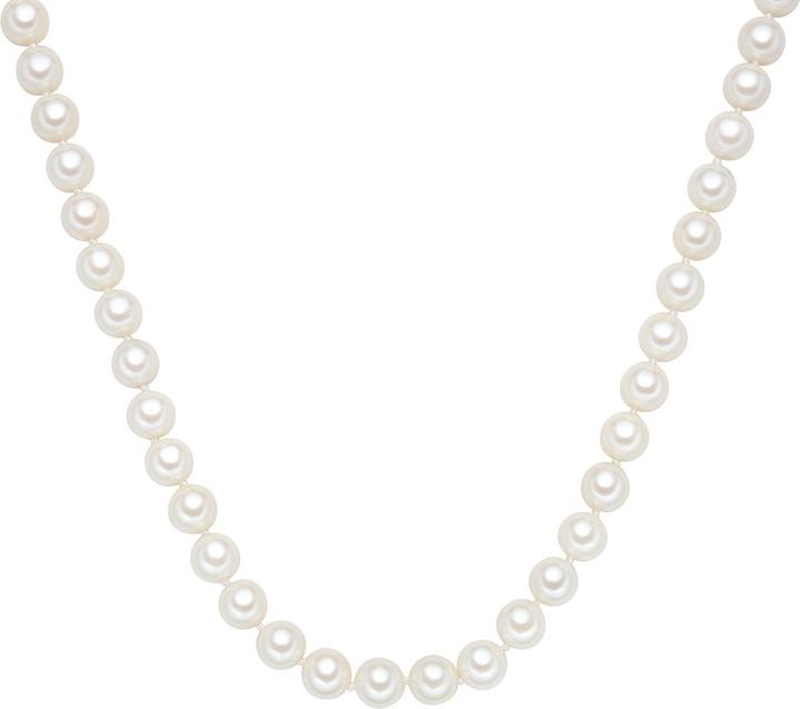 Rafaela Donata Damen Sterling Silber Muschelkernperle silber 45,0 cm Basiskette + 5,0 cm Verlängerung - 30466 (Sterling Silber, 120 cm)