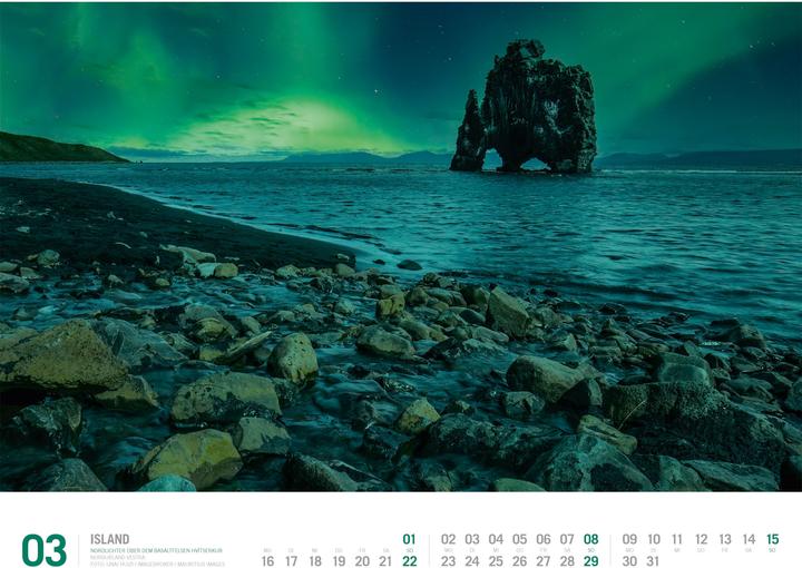 Immagine prodotto Island - Unterwegs zwischen Gletschern und Geysiren Kalender 2026 (54 x 42 cm, Copertina rigida, Tedesco)