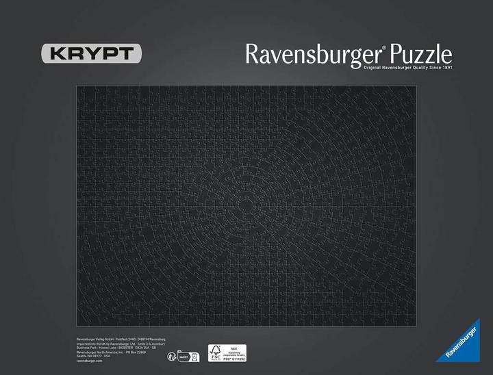 Actual product image Ravensburger Krypt Black (736 pieces)