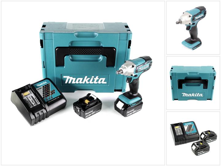 Produktbild Makita DTW 190 RFJ Akku Schlagschrauber 18V + 2x Akku 3,0Ah + Schnellladegerät + Makpac (Akkubetrieb)