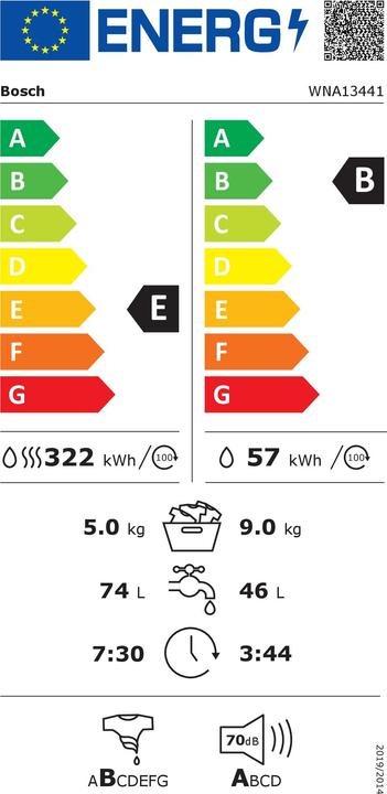 Energie-Label Bosch Hausgeräte WNA13441