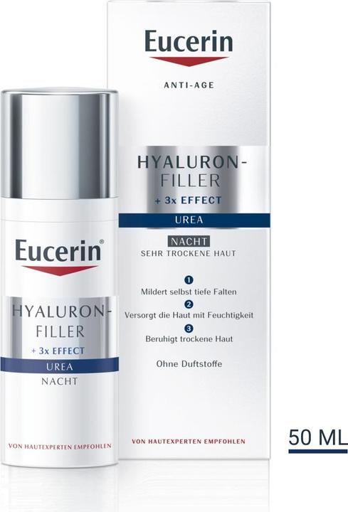 Produktbild Eucerin HYALURON-FILLER + 3x EFFECT 5% Urea Nachtpflege (50 ml, Nachtcreme)