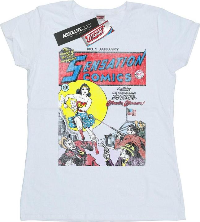 Image du produit - T-shirt WONDER WOMAN SENSATION COMICS ISSUE COVER - Femme (L)