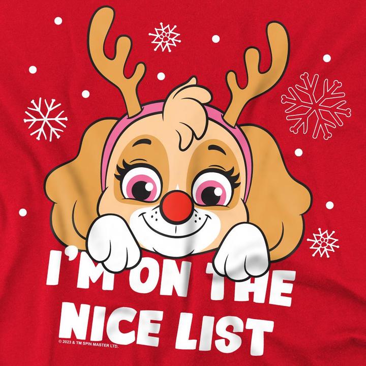 Actual product image Paw Patrol Mens Nice Christmas Skye T-Shirt (S)