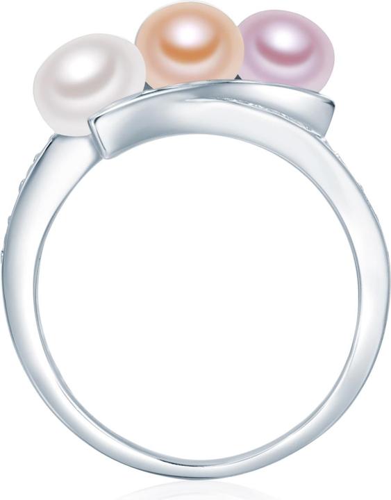 Actual product image Valero Pearls Ladies Sterling Silver Zirconia Freshwater Cultured Pearl Silver - 3860 (58, 925 Silver)