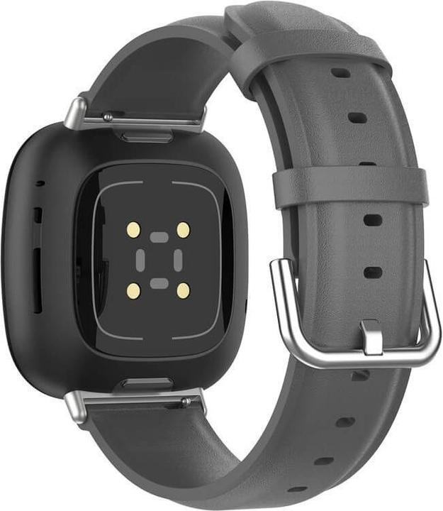 Produktbild Cover-Discount Fitbit Versa / Sense - Lederarmband grau (Kunstleder)