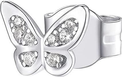 Actual product image Rosato Silver single earrings with zircons Butterfly Storie RZO052R (L)