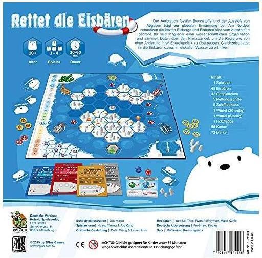 Produktbild 1025391 - Rettet die Eisbären - Brettspiel, für 1-4 Spieler, ab 10 Jahren (DE-Ausgabe) (Deutsch)