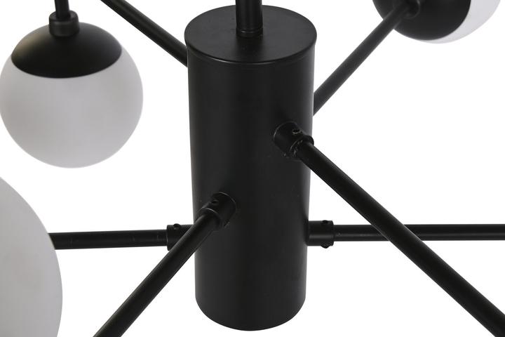 Actual product image DKD Home Decor Ceiling lamp Crystal Black (76.2 x 76.2 x 40.64 cm)