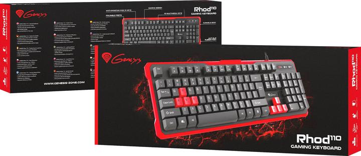 Immagine prodotto Genesis RHOD 110 Tastiera USB QWERTY US International (US, Cablato)