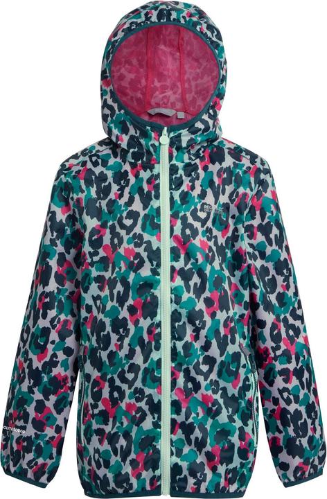 Actual product image Regatta Great Outdoors Childrens/Kids Printed Lever Waterproof Packaway Jacket (164)