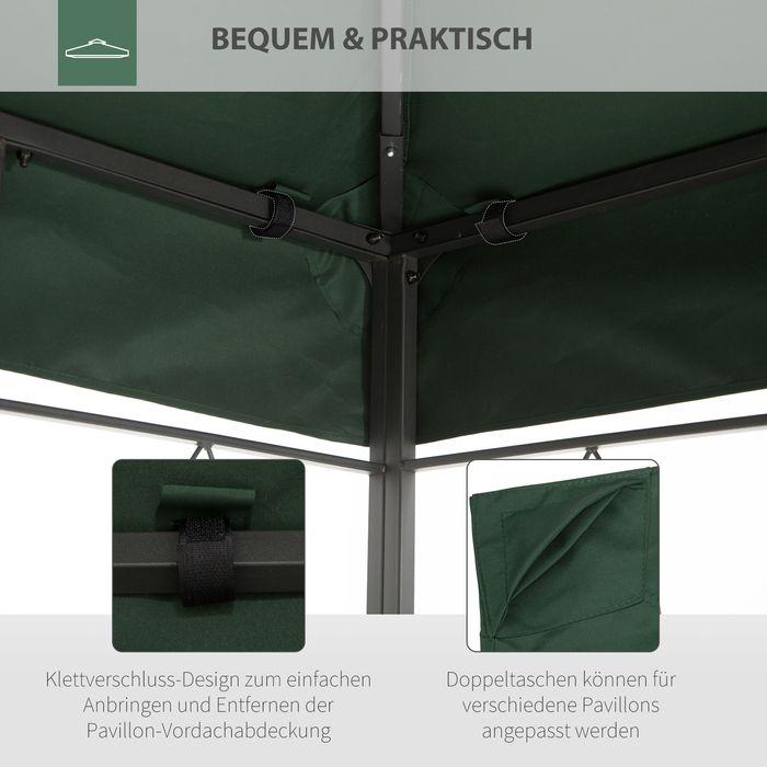 Actual product image Swisshandel24 Replacement roof pavilion roof for metal pavilion garden pavilion party tent garden tent polyester (1200 cm, 300 cm)