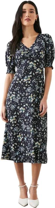 Produktbild Dorothy Perkins Ditsy Print Geraffte Manschette Petite Midi Kleid (32 D)