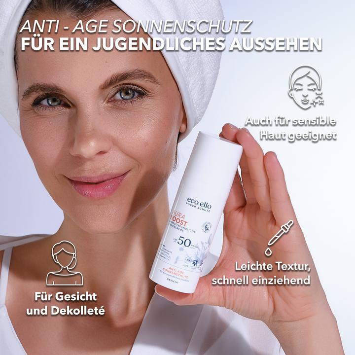 Produktbild Eco Elio Aura Boost (Sonnencreme, SPF 50, 50 ml, 94 g)