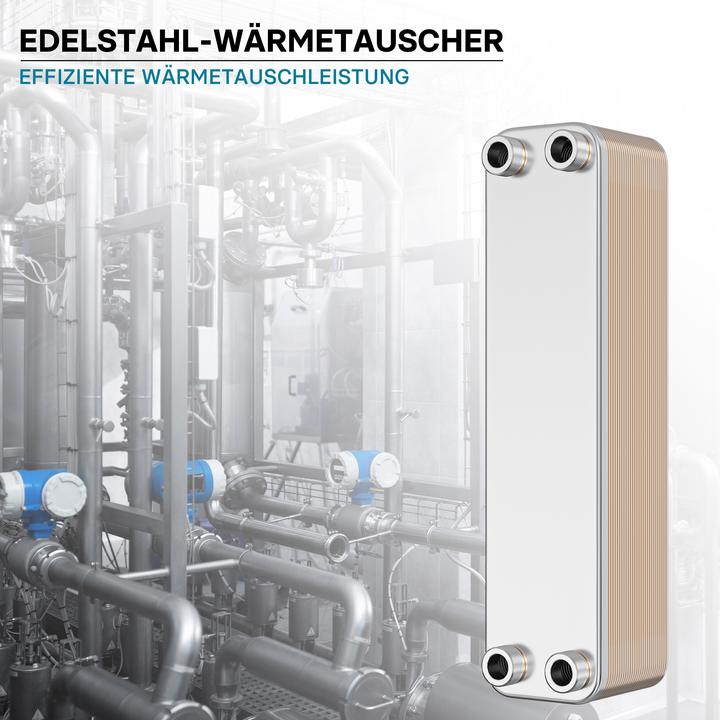 Produktbild Wiltec Edelstahl Wärmetauscher 30 Platten 330 kW Plattenwärmetauscher Wärmeüberträger