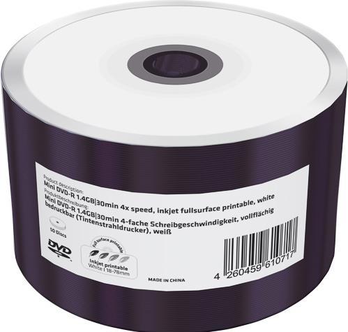 Produktbild MediaRange Mini DVD-R, 30min 4-fache Schreibgeschwindigkeit (50 x)