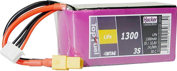 Image du produit Hacker LiFe Pack TF LiFe 1300mAh 3S MTAG (9.90 V, 1300 mAh)