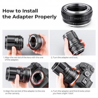 Actual product image K&F Concept Bajonettadapter - M42 / Sony E