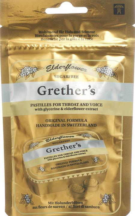 Image du produit Grethers Elderflower pastilles sans sucre pastilles (1 pièce(s))