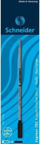 Image du produit Schneider Recharge pour stylo à bille Express 785 Largeur de trait : 0,5 mm Couleur de l'écriture : noir (Dispositif de recharge, Noir, 0.50 mm)
