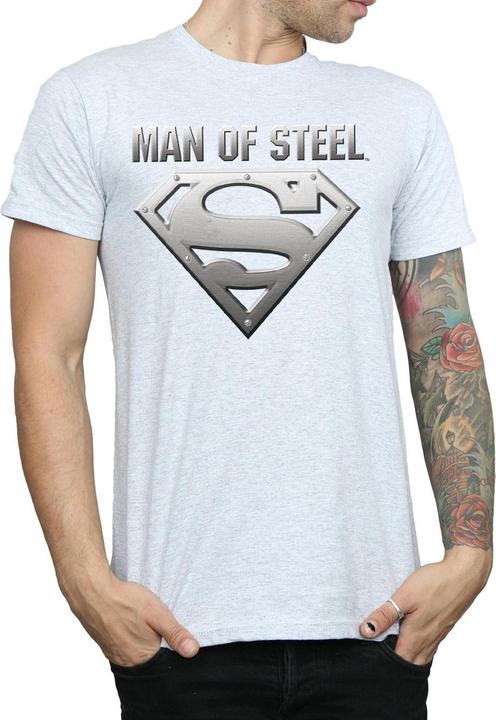 Actual product image Mens Superman Man Of Steel Shield T-Shirt (XL)