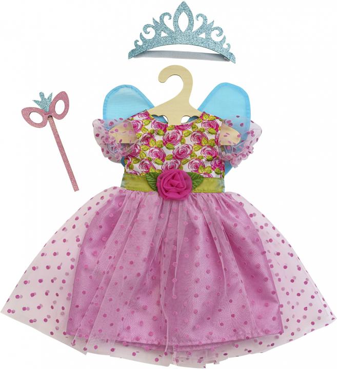 Produktbild Heless Puppenkleid "Prinzessin Lillifee" mit Glitzerkrone und Augenmaske, 3-teilig, Gr. 35-45 cm