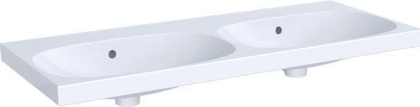 Image du produit Geberit Keramag Acanto double lavabo 500628, sans trou pour robinet, avec trop-plein, 1200x480mm (482 mm, 1200 mm)