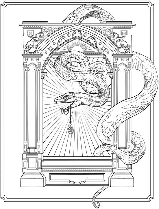 Actual product image Panini From the Harry Potter films: The Official Colouring Book: Slytherin