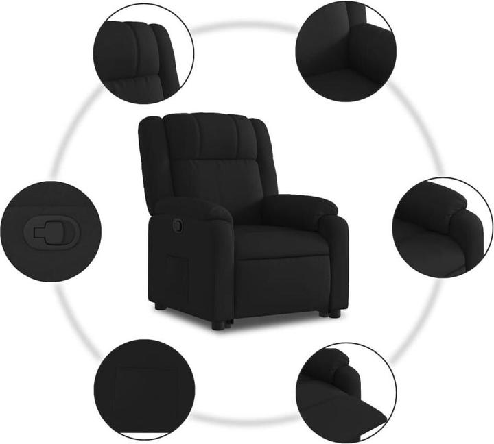 Actual product image VidaXL Recliner recliner reclining chair reclining chair black fabric