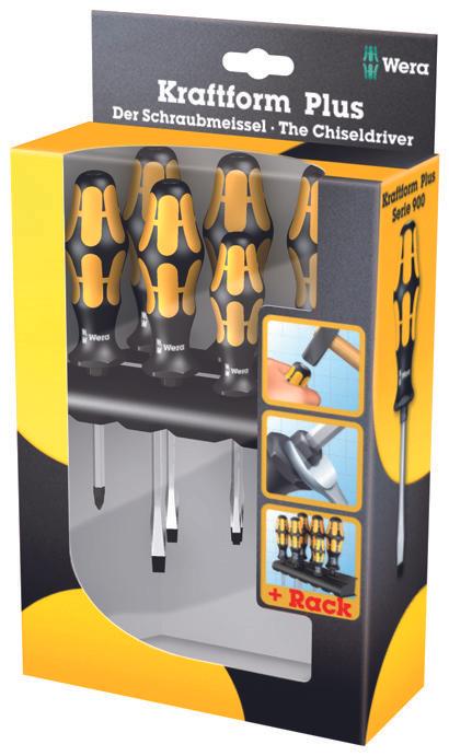 Actual product image Wera 932/918/6 Rack (Slotted screws, Pozidriv cross recess (PZ))
