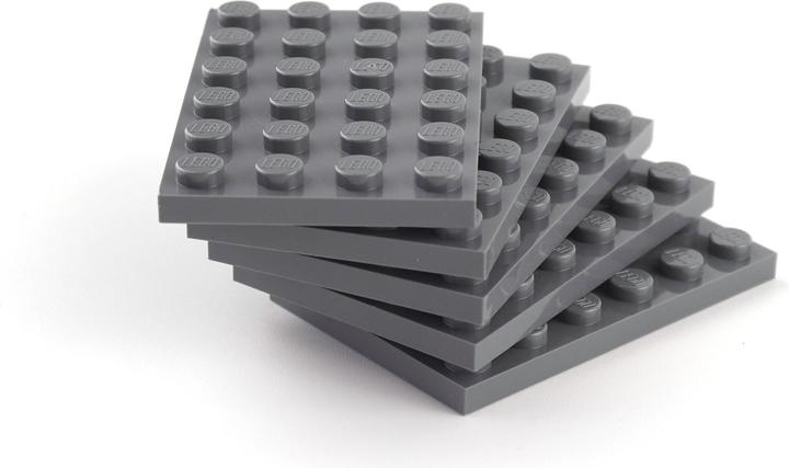 Actual product image LEGO 4x6 plates dark gray - 250 pieces - Dark bluish gray plate 3032 (3032, LEGO Accessories)