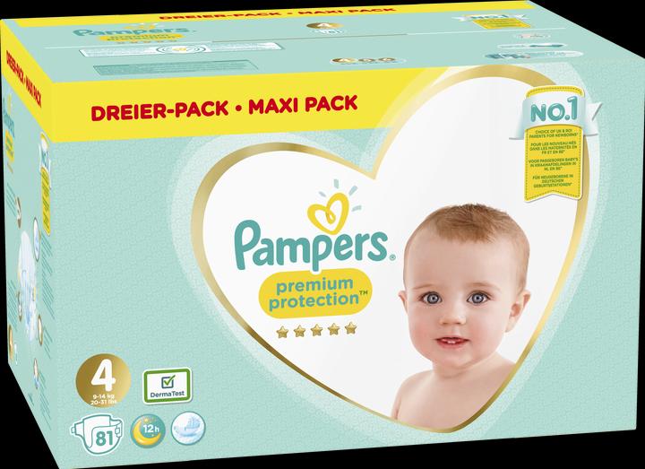 Pampers Protection premium (Taille 4, Pack semi-mensuel, 81 pièce(s))