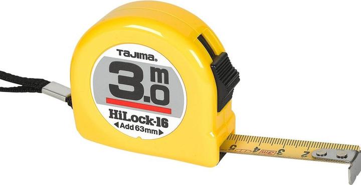 Tajima Rollmeter HI-LOCK 16 yellow