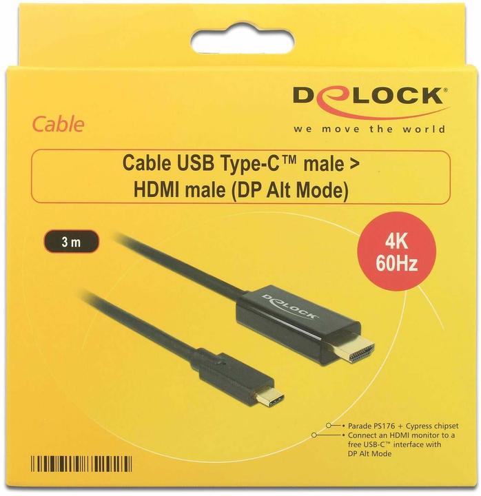 Produktbild Delock Thunderbolt 3| USB Typ C — HDMI (Typ A) (3 m, HDMI, USB Typ C)