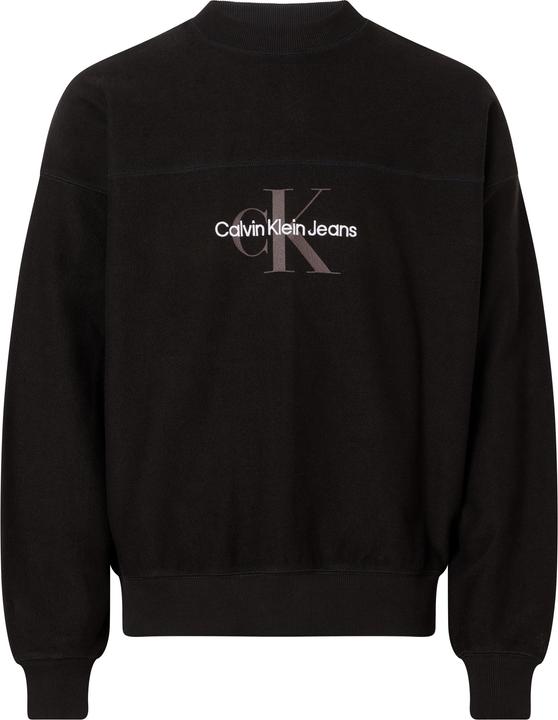 Actual product image Calvin Klein Monologo Textured Crew men's sweatshirt (L)