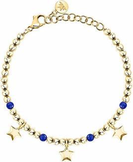 Produktbild Morellato Vergoldetes Perlenarmband mit blauem Achat Talismani Saix25 (18 cm, Gold)