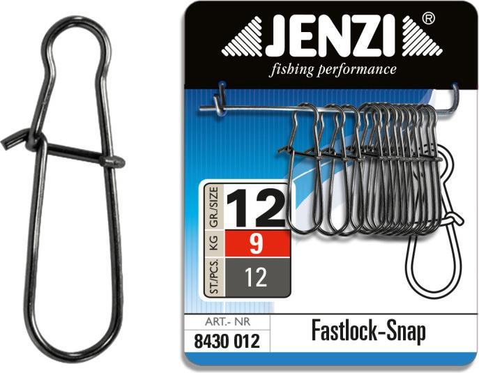 Produktbild Jenzi Fastlock-Snap Wirbel, Farbe black-nickel